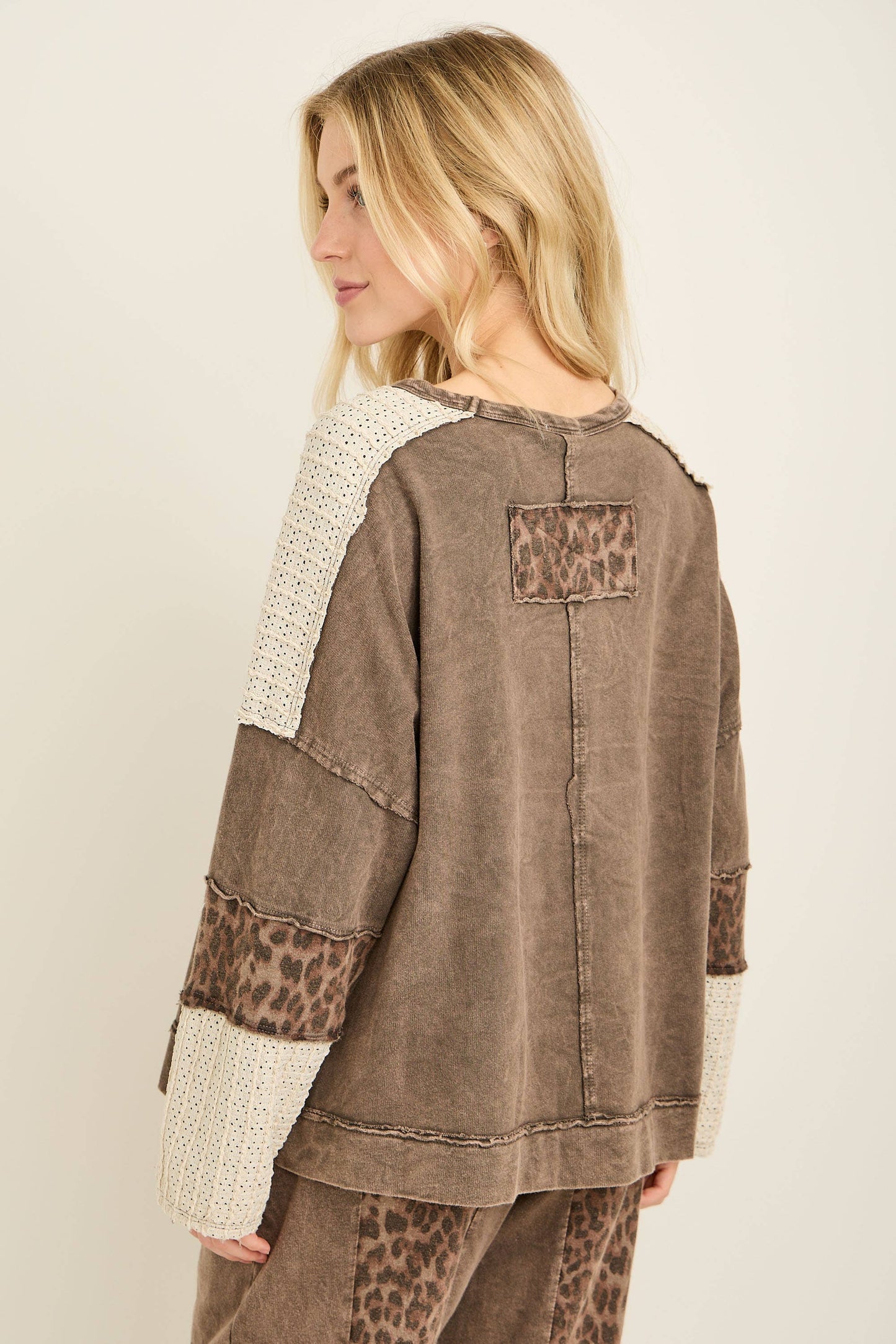 Mineral Washed Leopard Cheetah Star Top