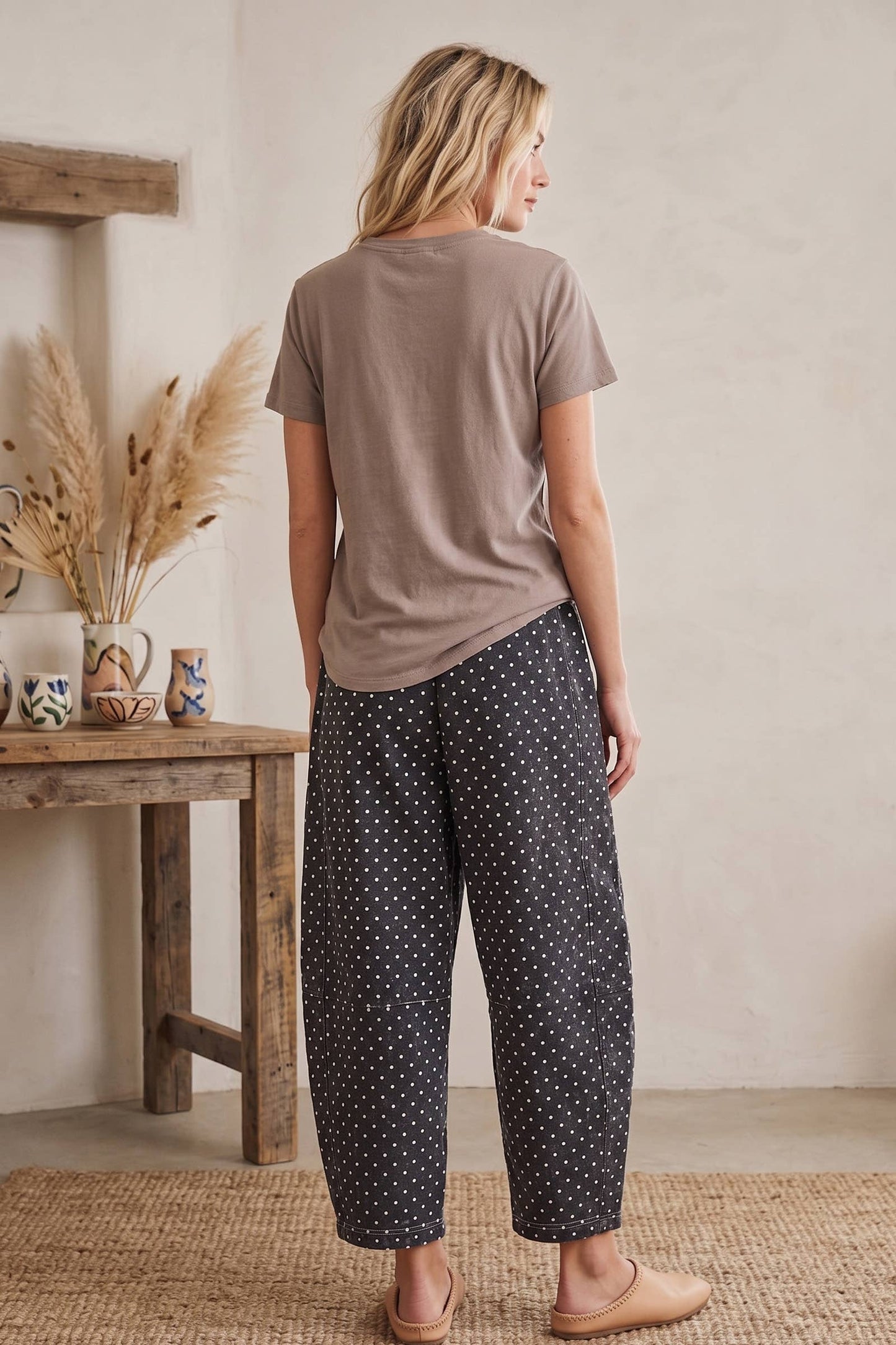 Mineral Washed Scuba Barrel Lounge Pants