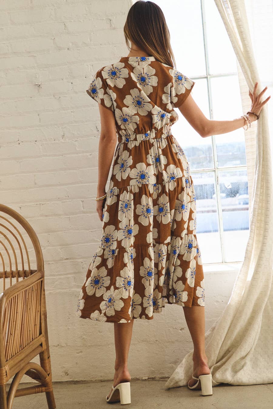 Laura Floral Printed Midi Dress