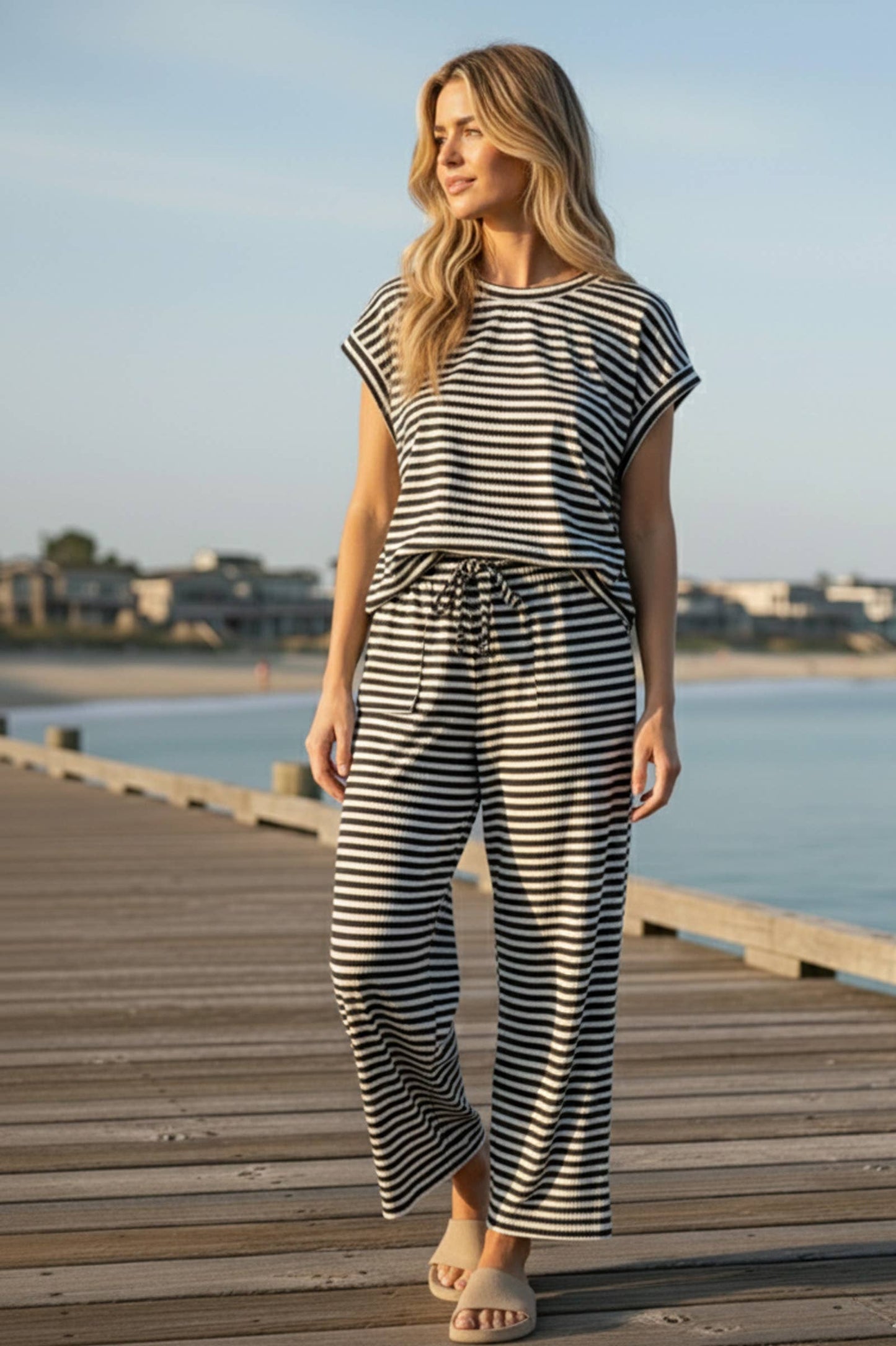 The Striped Ribbed Set