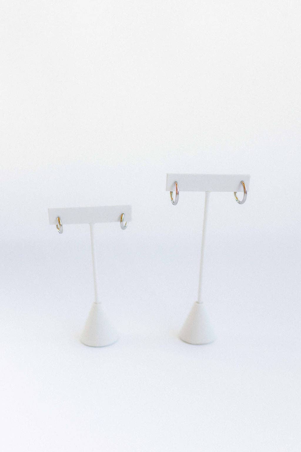 Huggie Earrings - Scarlett Hoop Silver 10mm