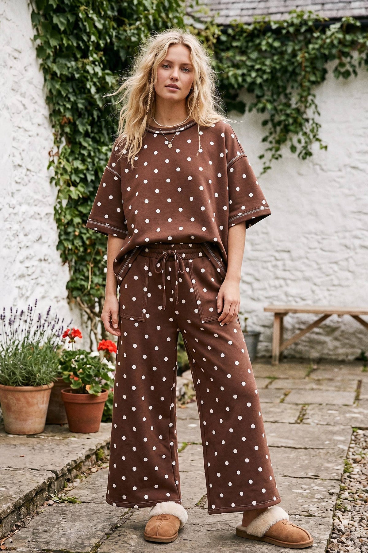 The Scuba Polka Dot Short Sleeve Set