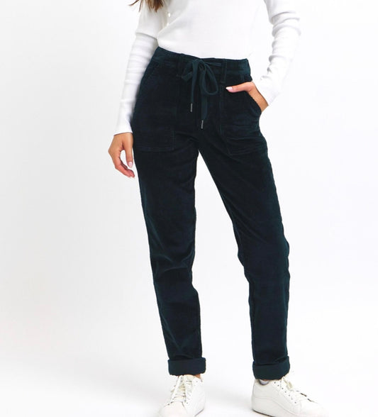 Emerald Cuffed Corduroy Joggers - Milly's Boutique