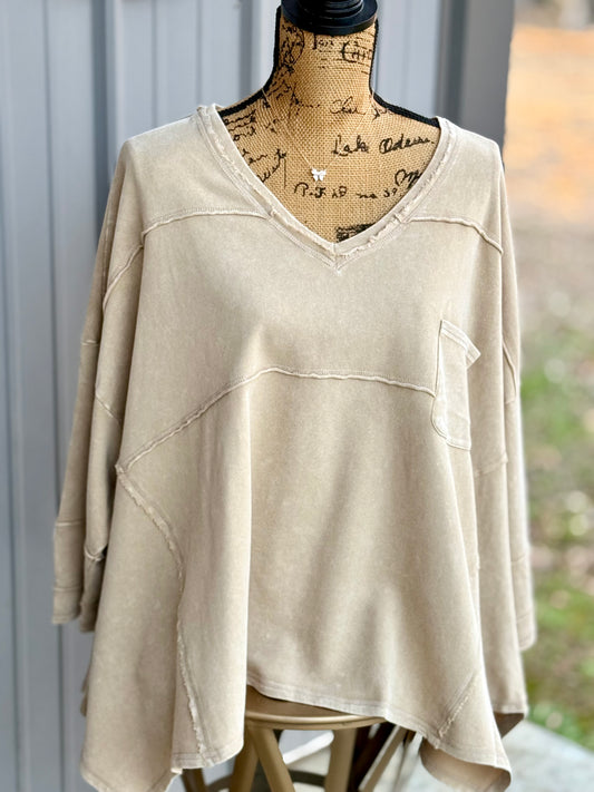 Evie Shark Bite Plus Top - Milly's Boutique