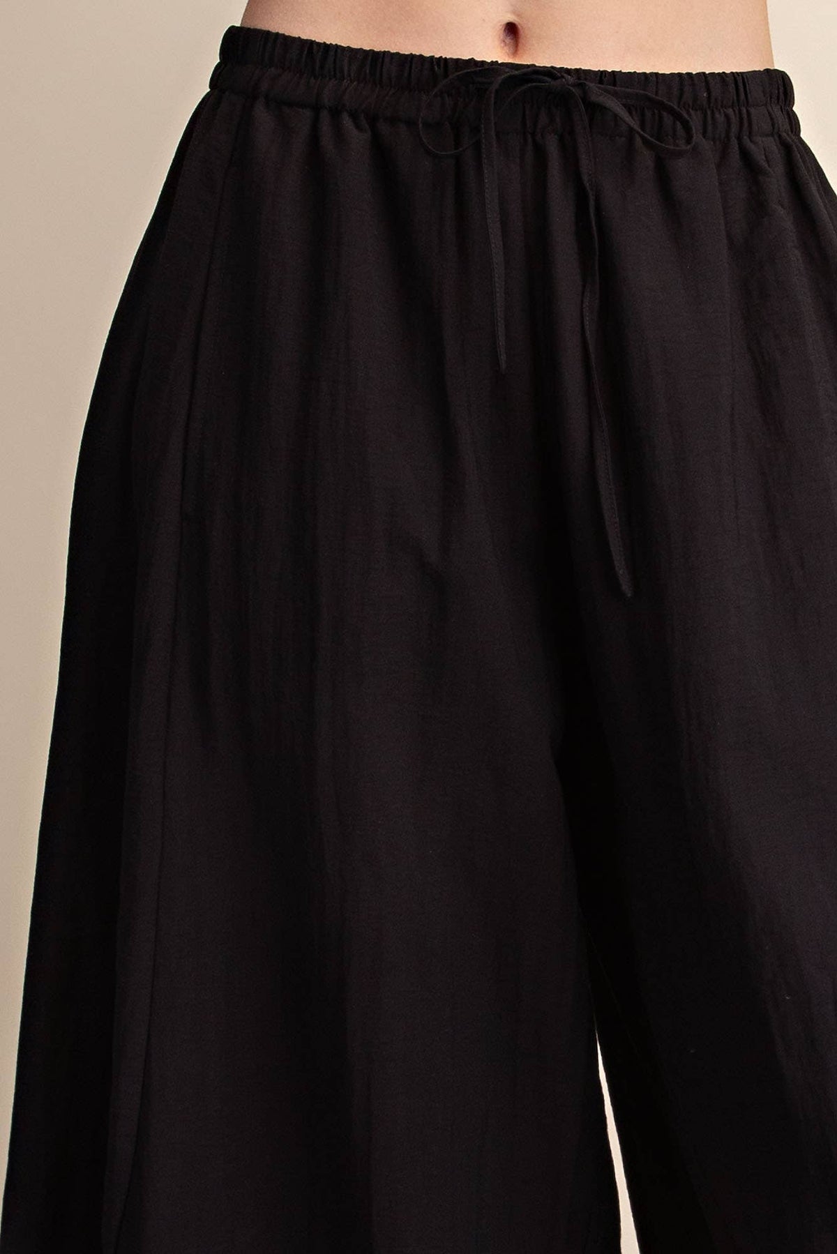 Cropped Lace Trim Balloon Pants
