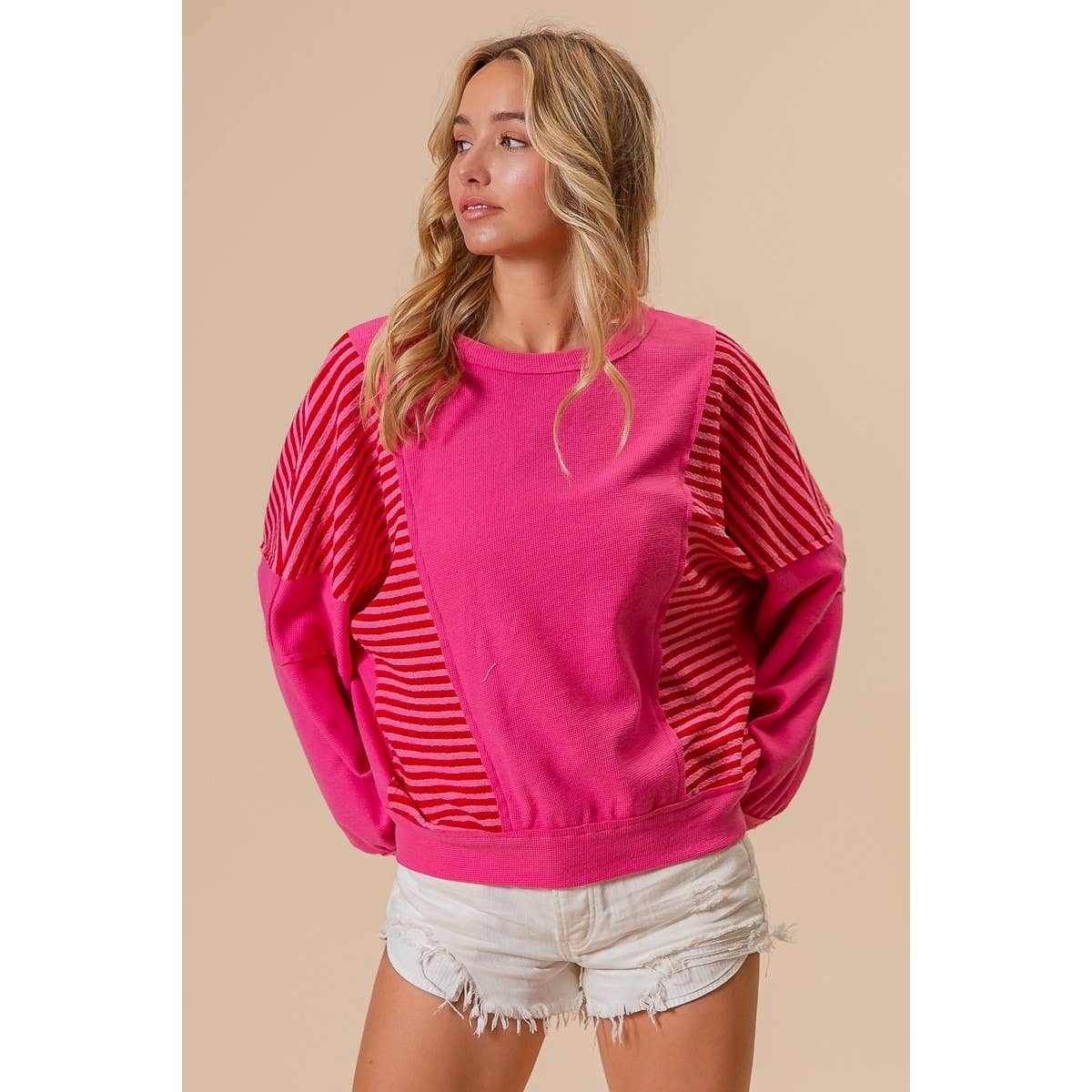 Barbie Striped Color Block Pullover