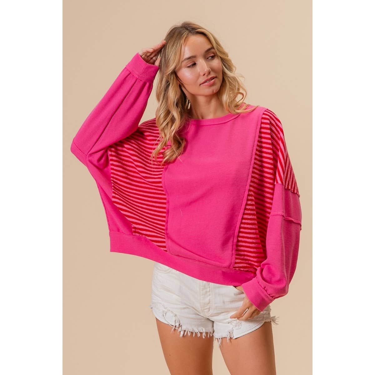 Barbie Striped Color Block Pullover