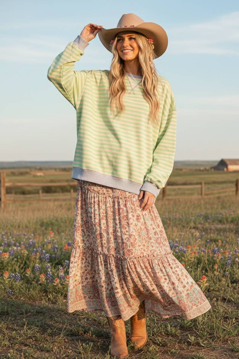 June Striped Sweatshirt