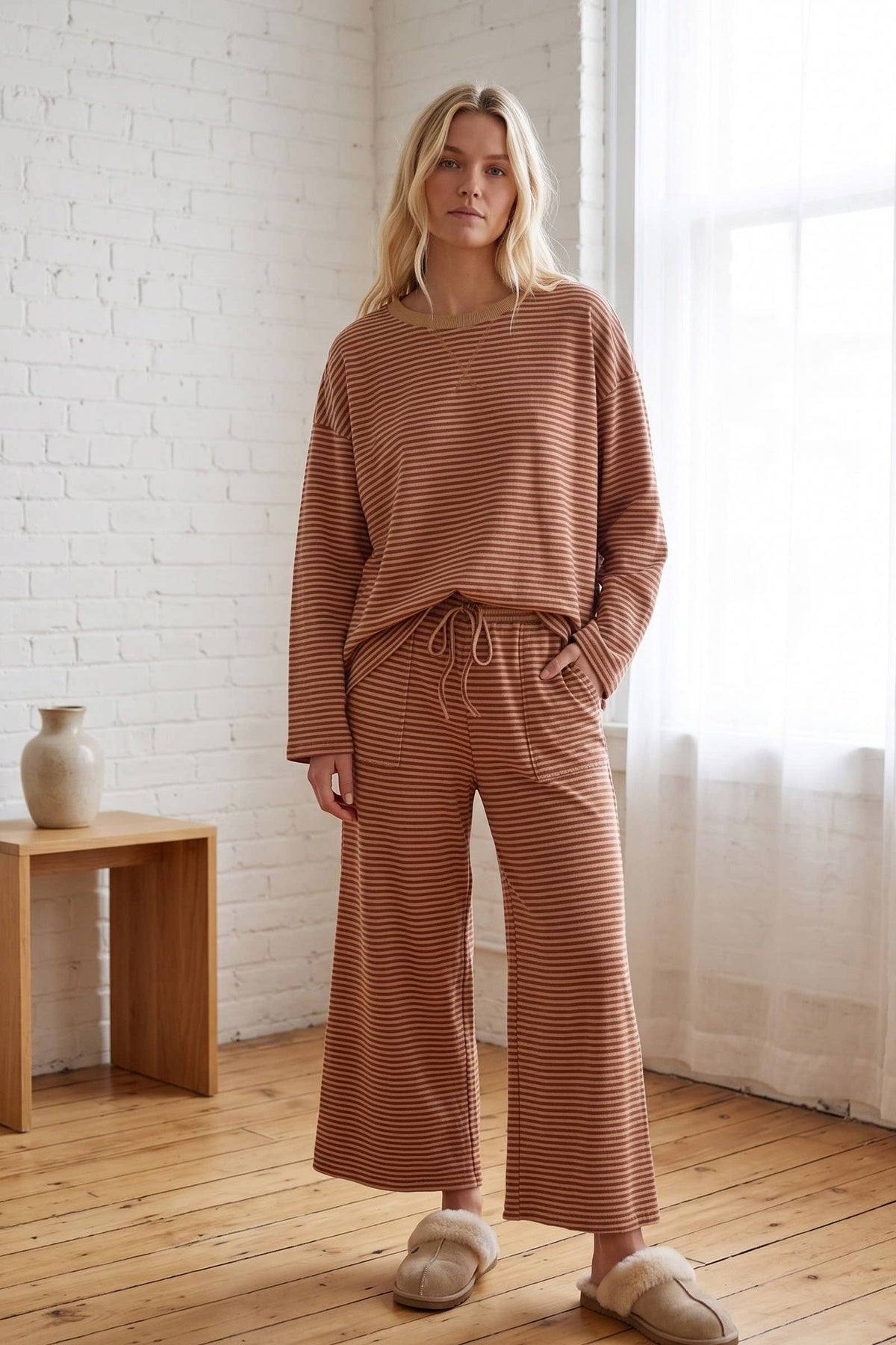The Striped Long Sleeve Knit Set
