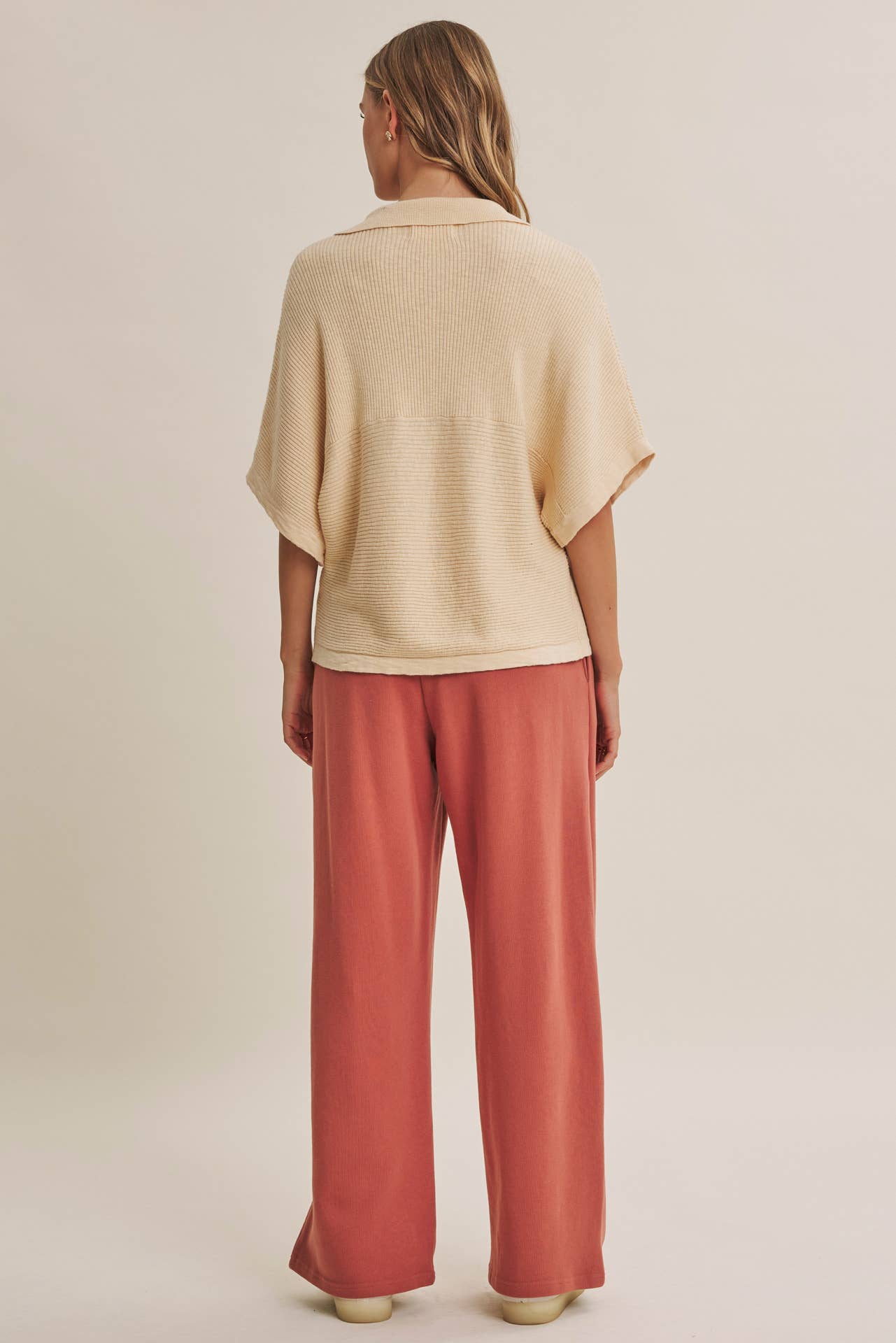 Claire Relaxed Slub Rib Dolman Sweater