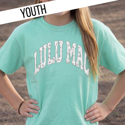 Lulu Mac Camo Youth Comfort Colors Tee