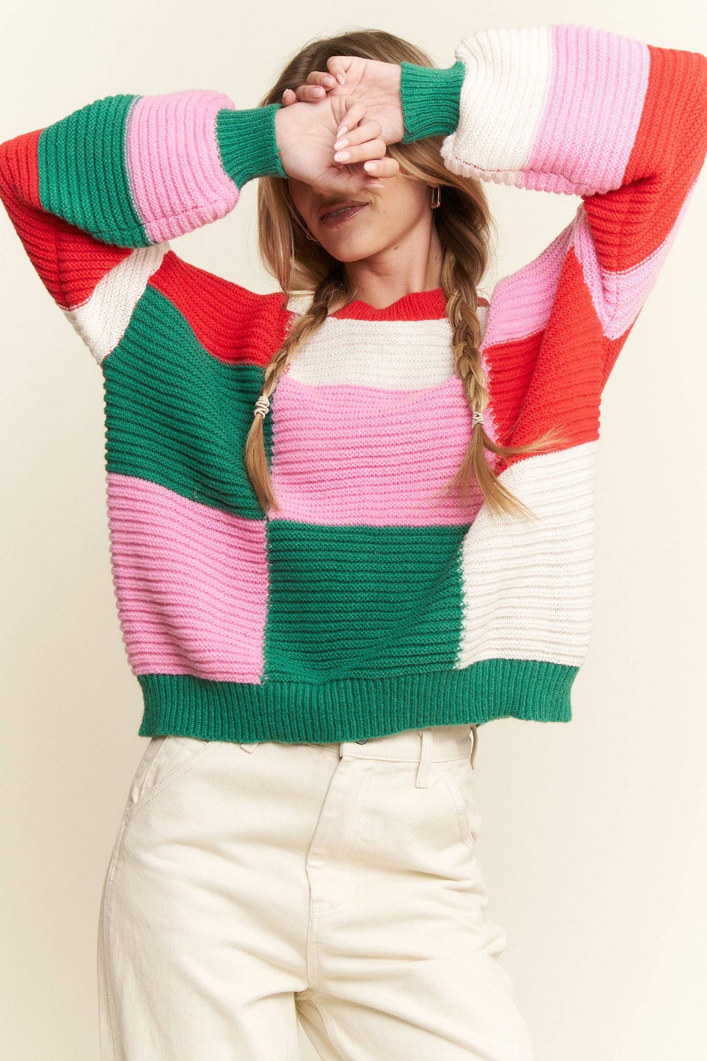 Holiday Geometric Colorful Sweater