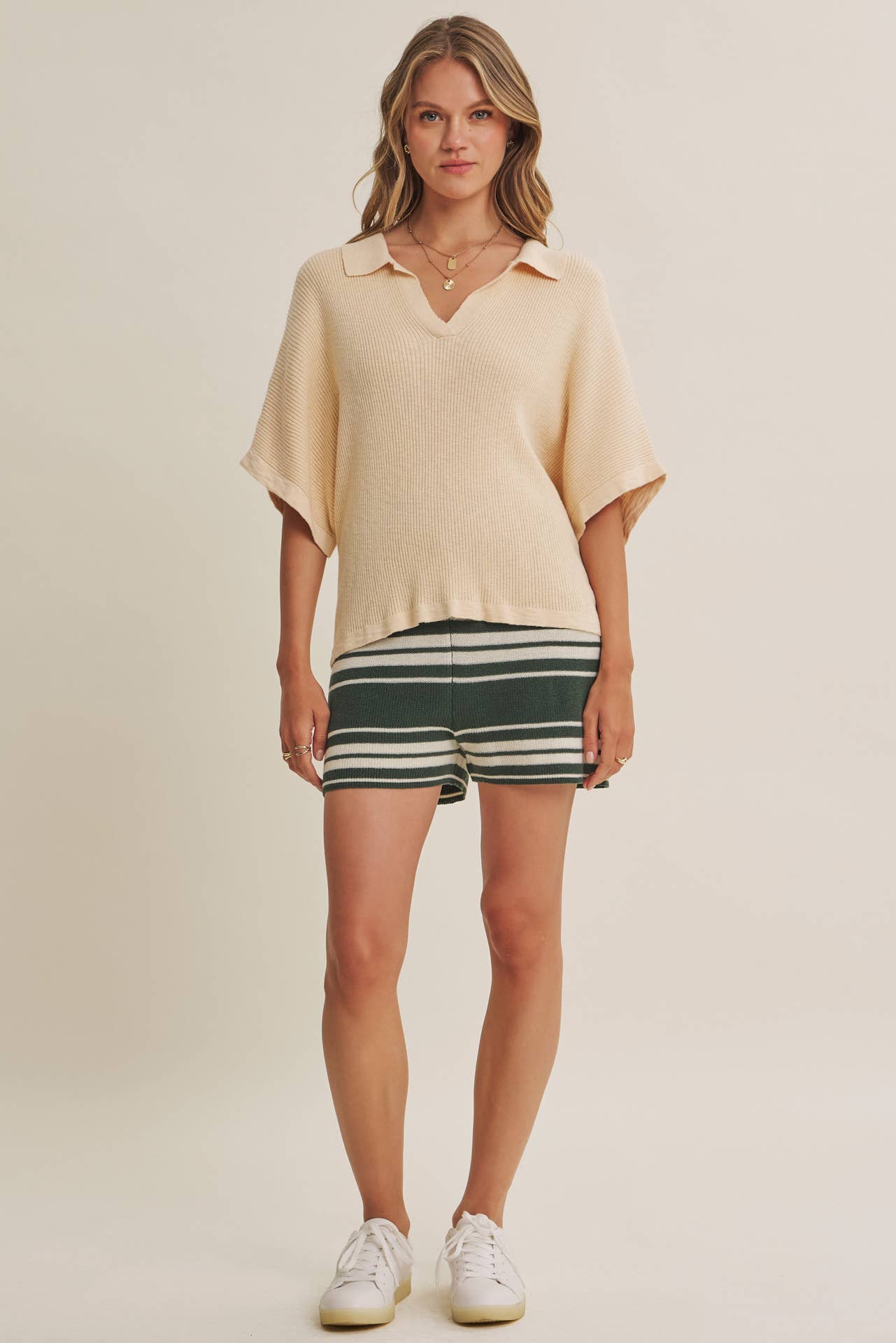 Claire Relaxed Slub Rib Dolman Sweater