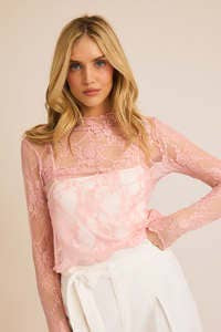 Floral Mesh Top - Milly's Boutique