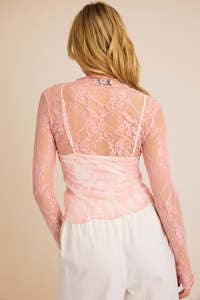 Floral Mesh Top - Milly's Boutique