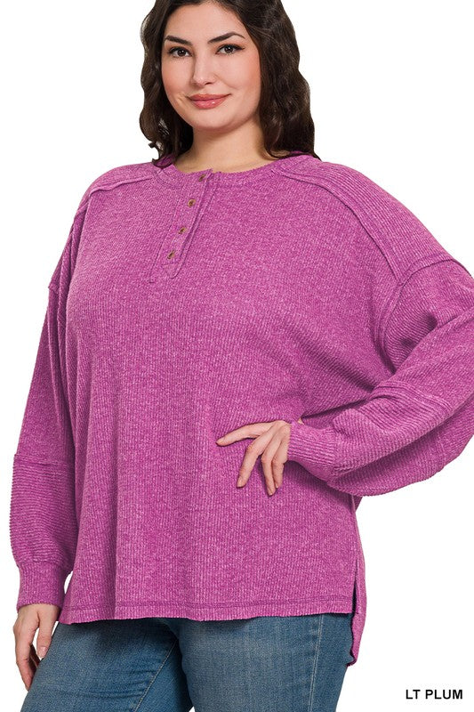 Hacci Henley Plus Top - Milly's Boutique