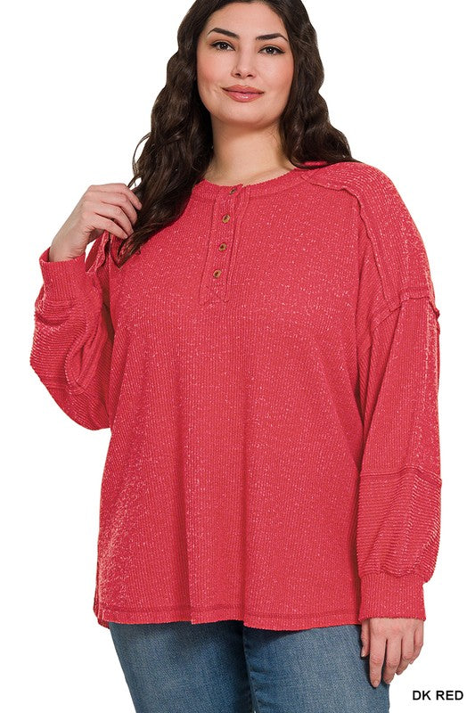 Hacci Henley Plus Top - Milly's Boutique