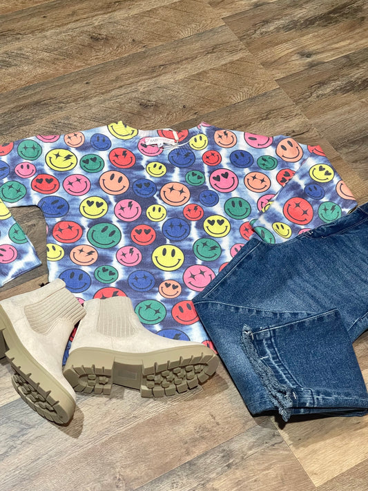 Happy Face Sweater - Milly's Boutique