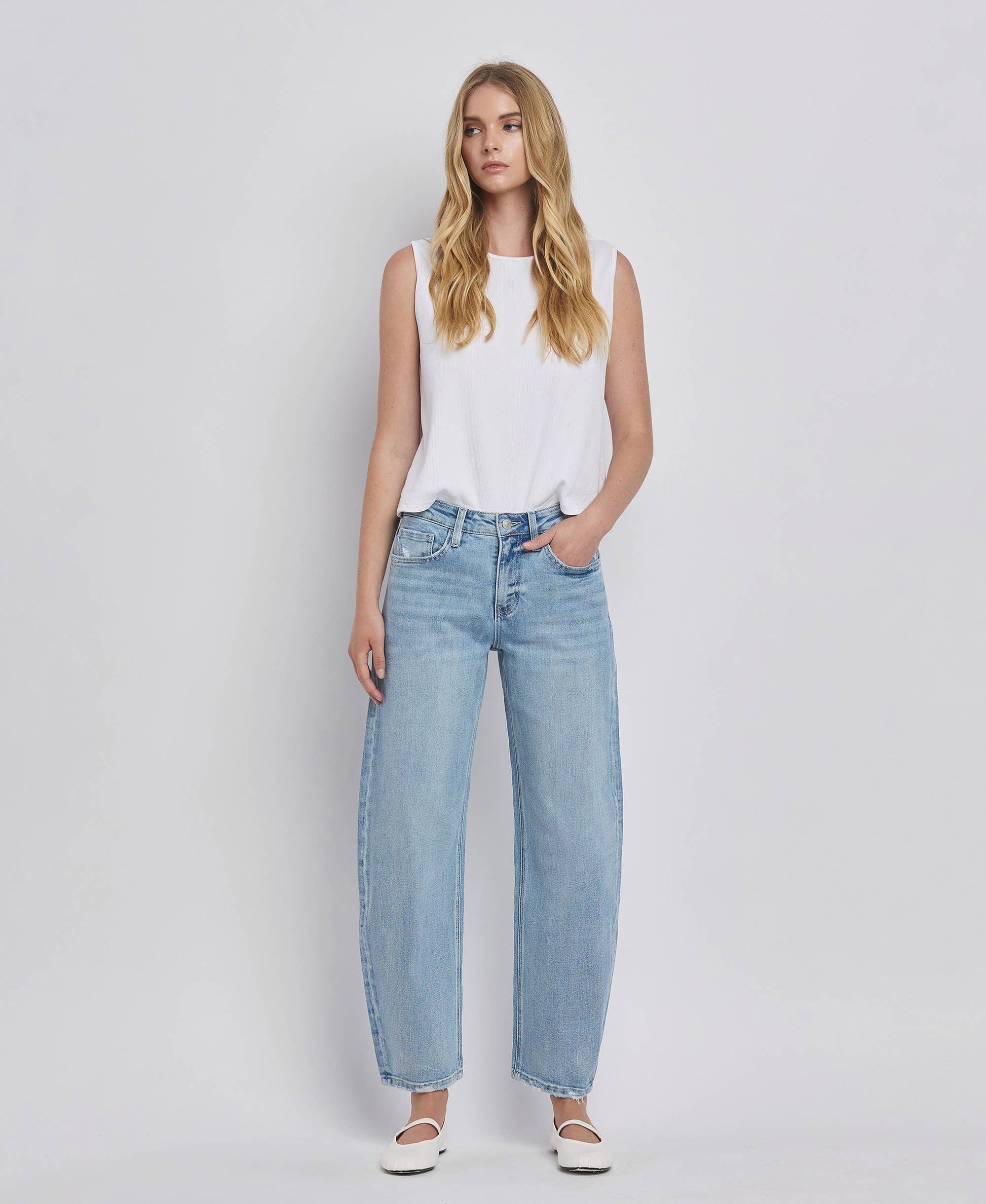 High Rise Barrel Jean - Milly's Boutique