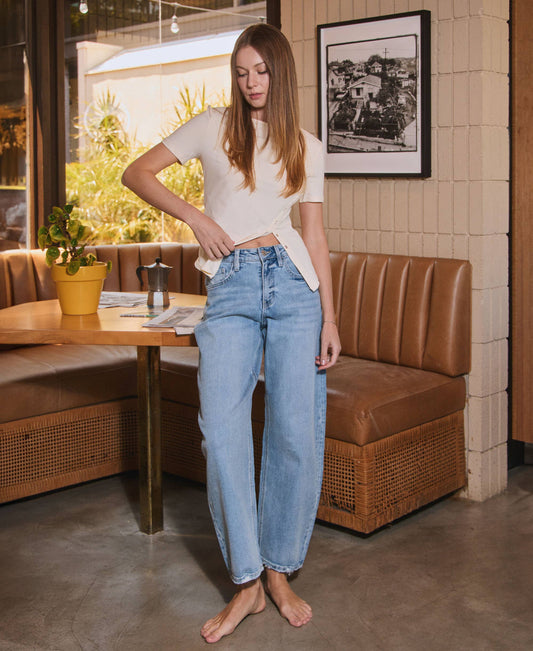 High Rise Barrel Jean - Milly's Boutique