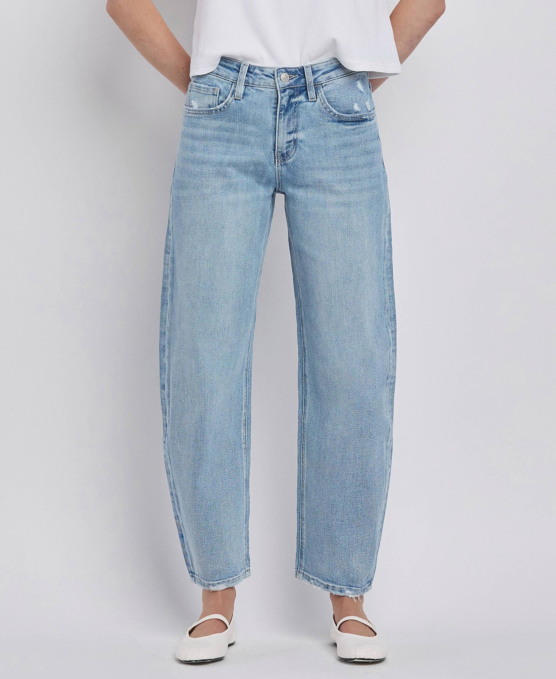High Rise Barrel Jean - Milly's Boutique