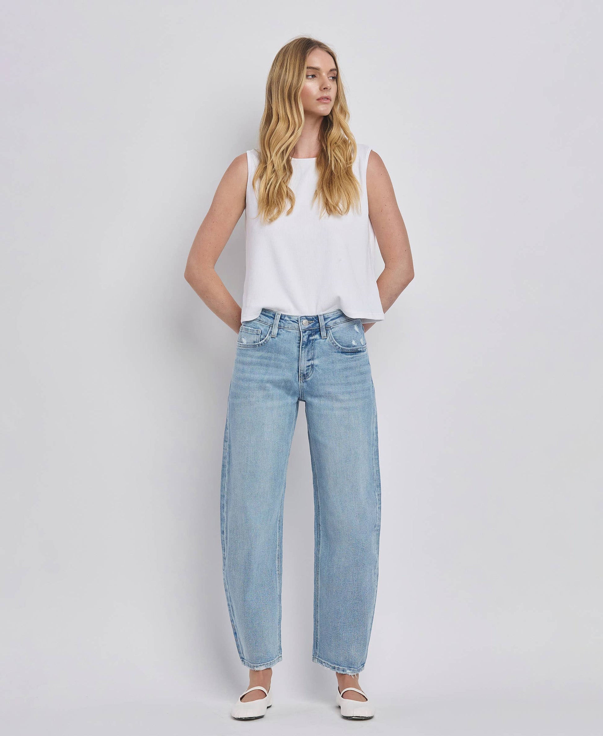 High Rise Barrel Jean - Milly's Boutique
