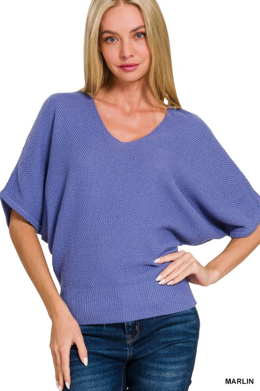 Merri V Neck Dolman Sweater