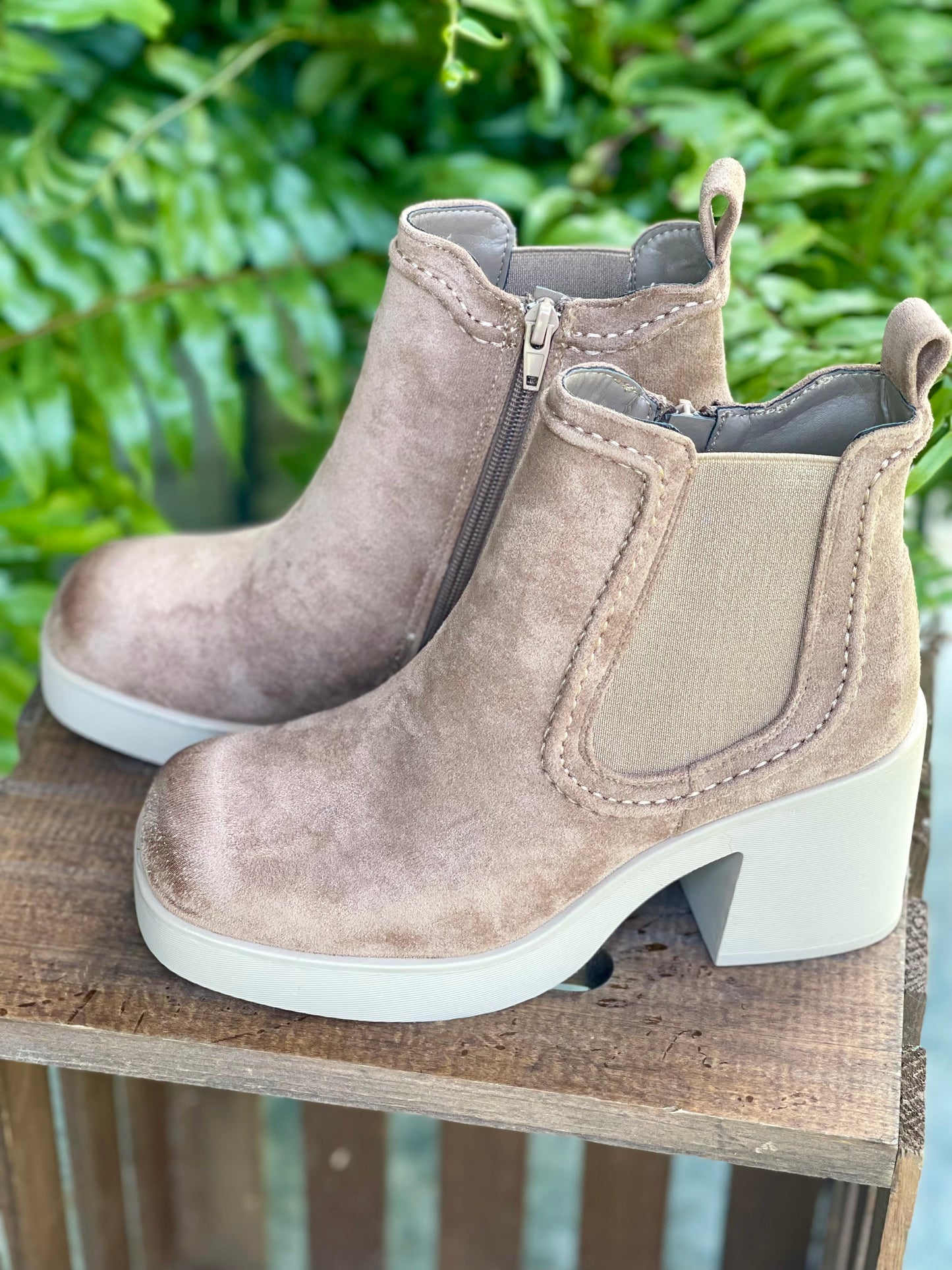 The Garnet Platform Bootie