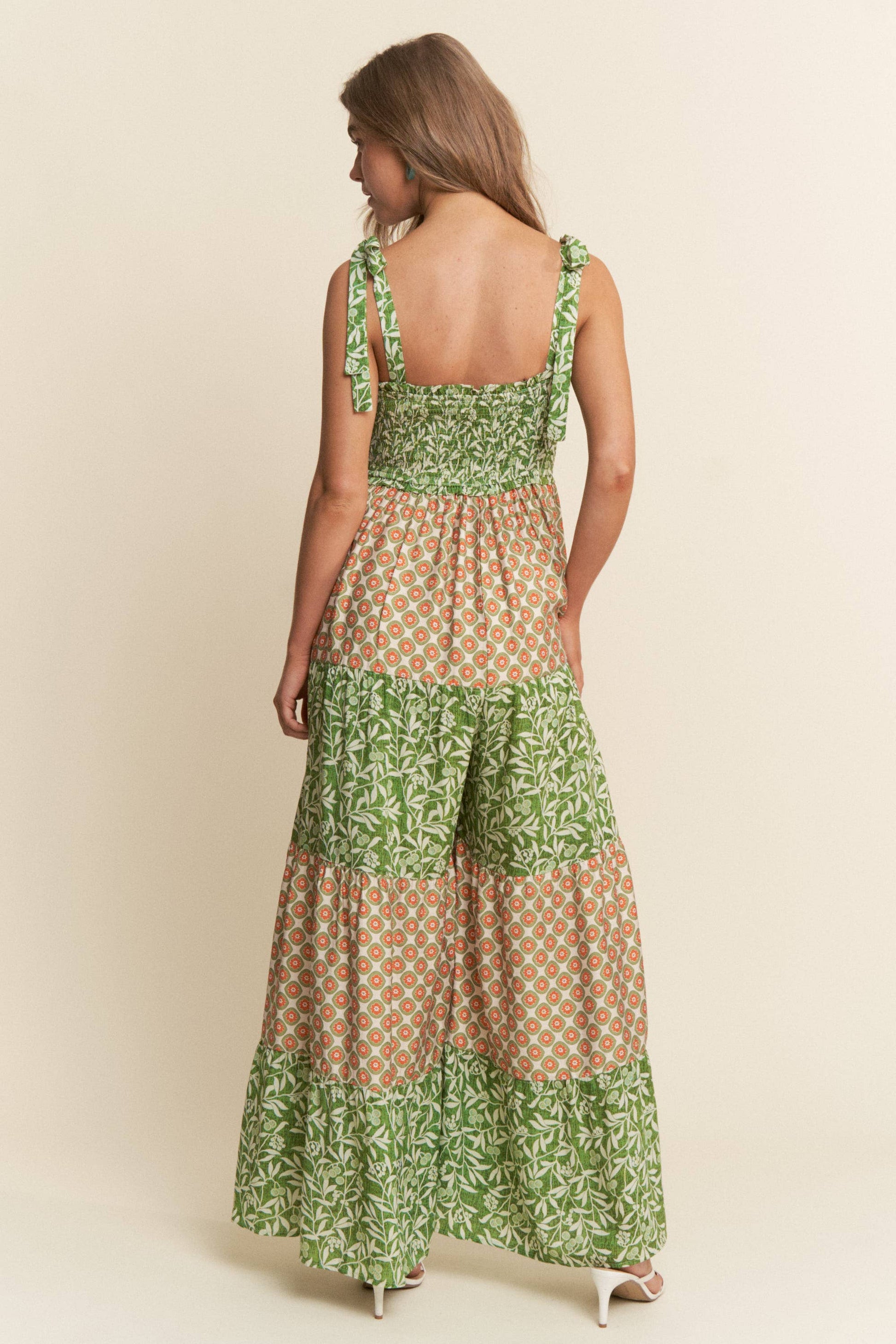 Jade Boho Smocked Wide Leg Jumpsuit - Milly's Boutique