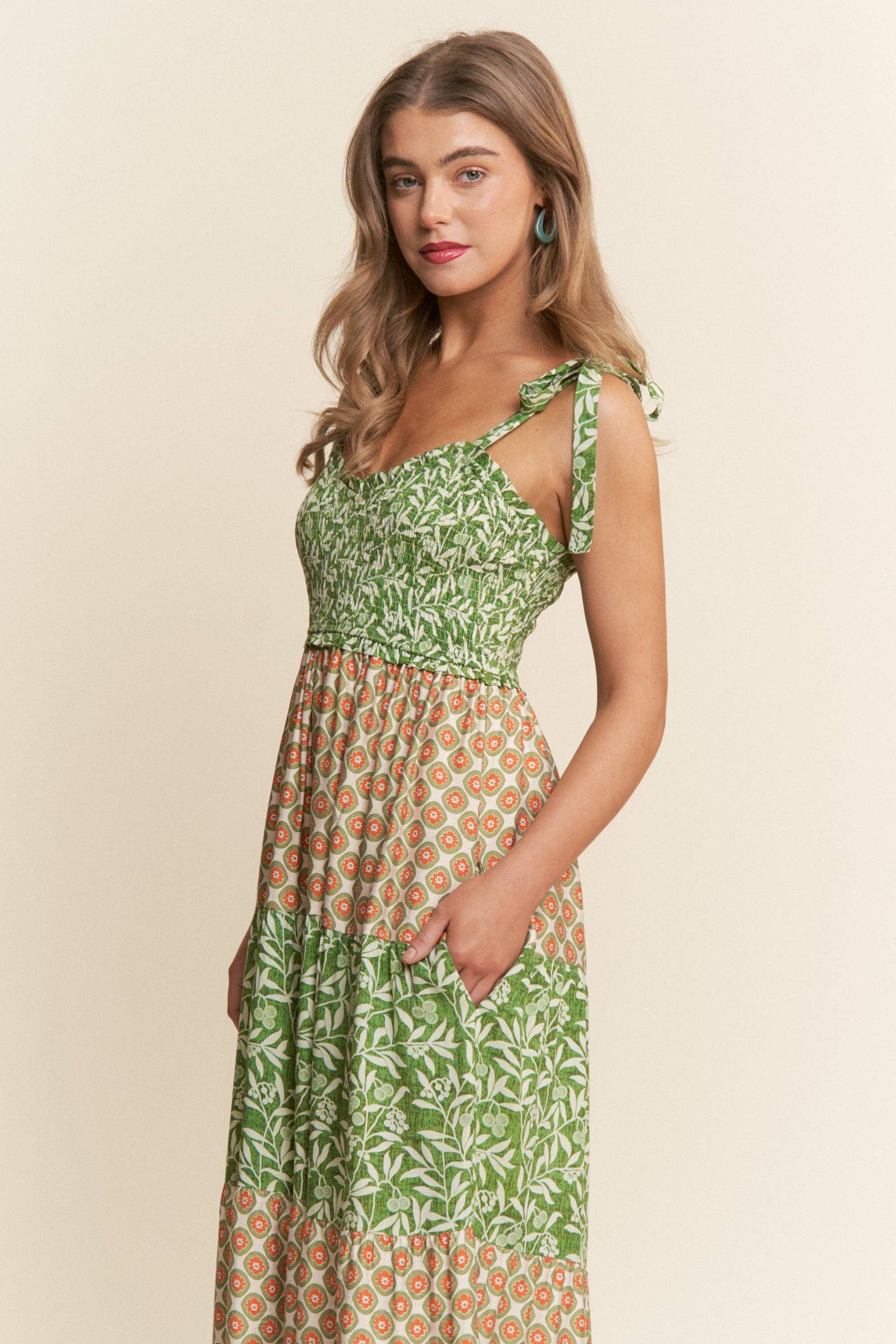 Jade Boho Smocked Wide Leg Jumpsuit - Milly's Boutique