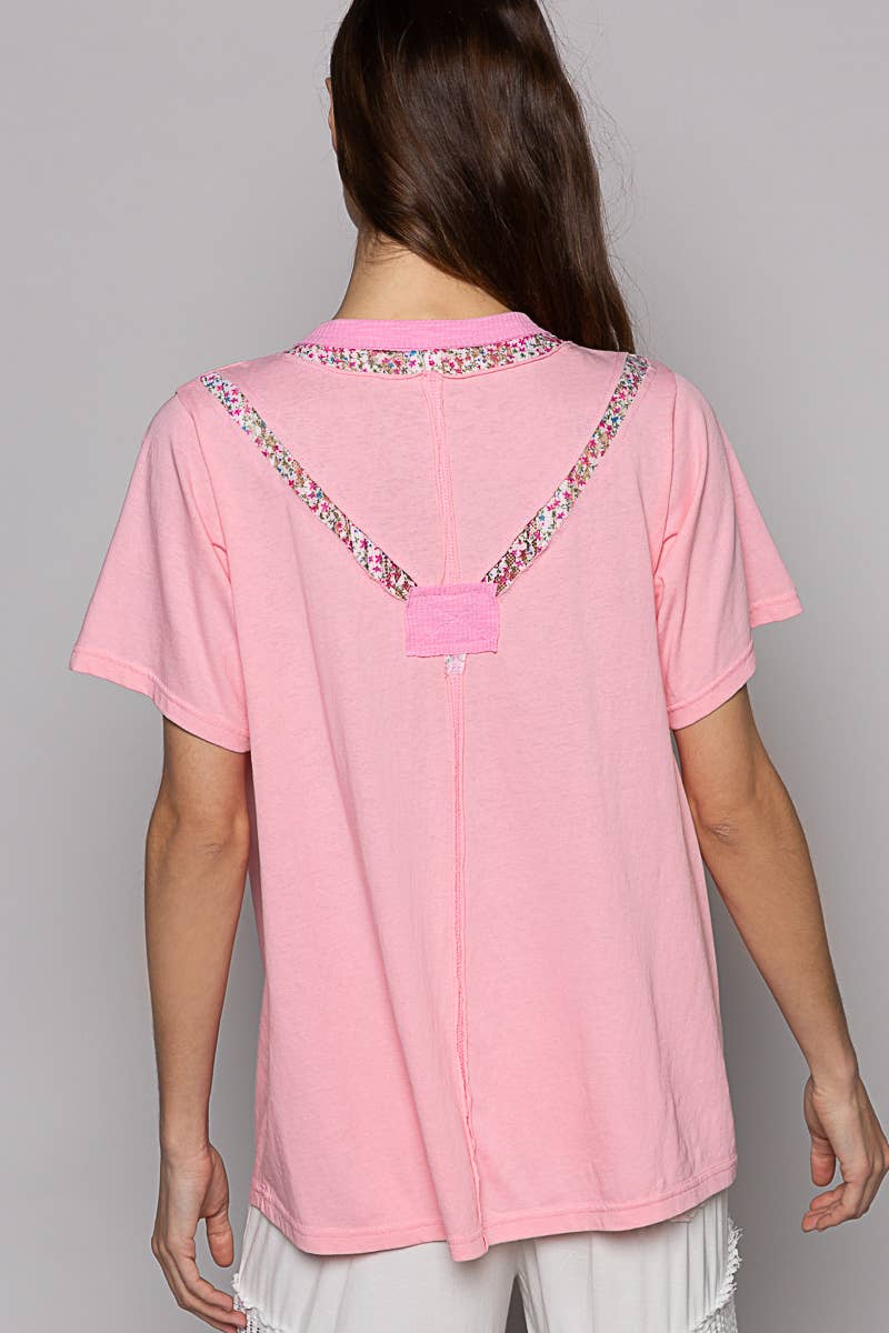 Jodi Lace Detail V Neck Top - Milly's Boutique