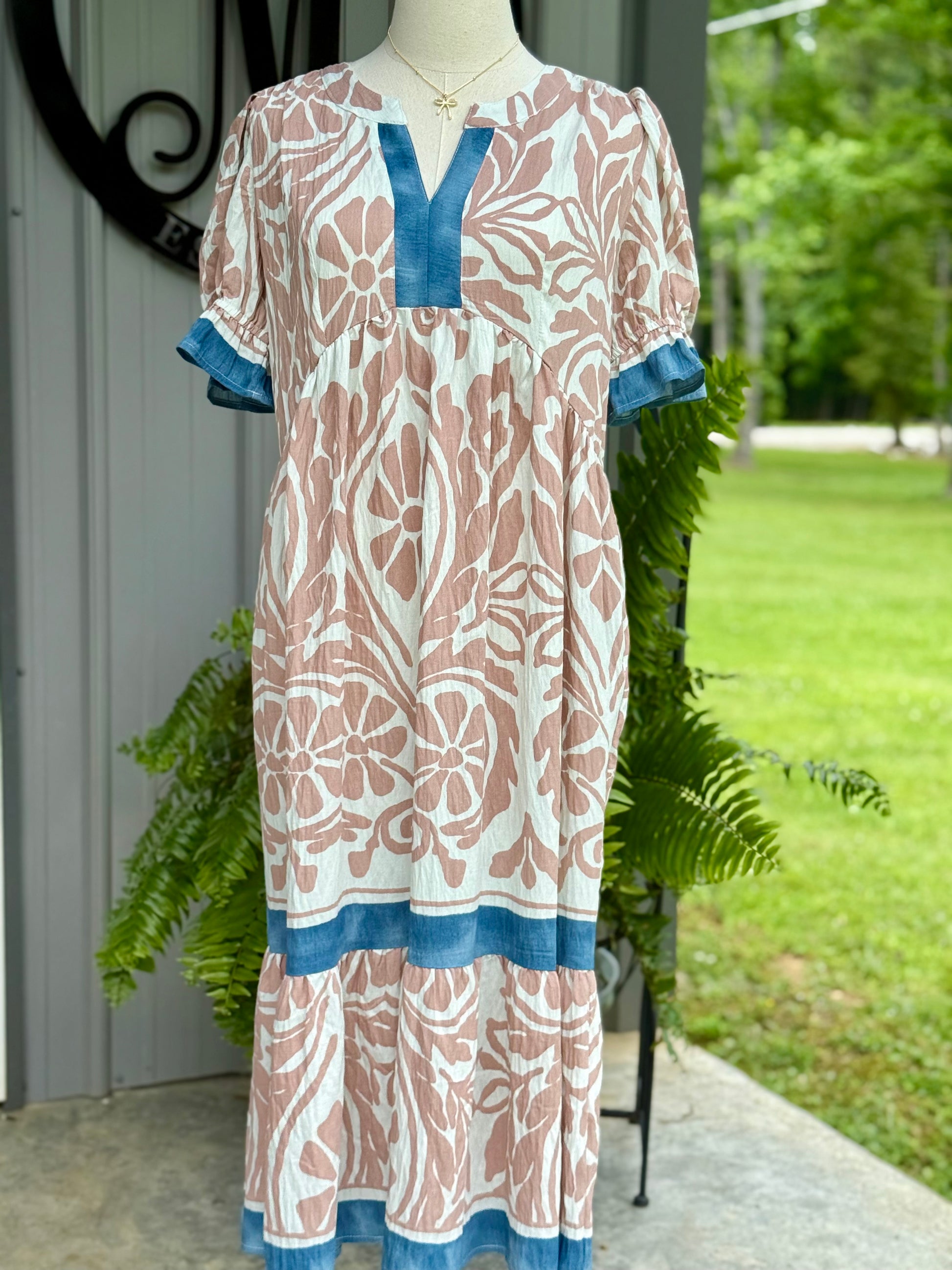 Kate Puff Sleeve Midi Dress - Milly's Boutique