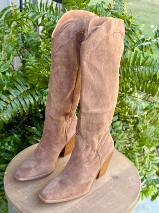 Kendra Suede Tall Boot - Milly's Boutique