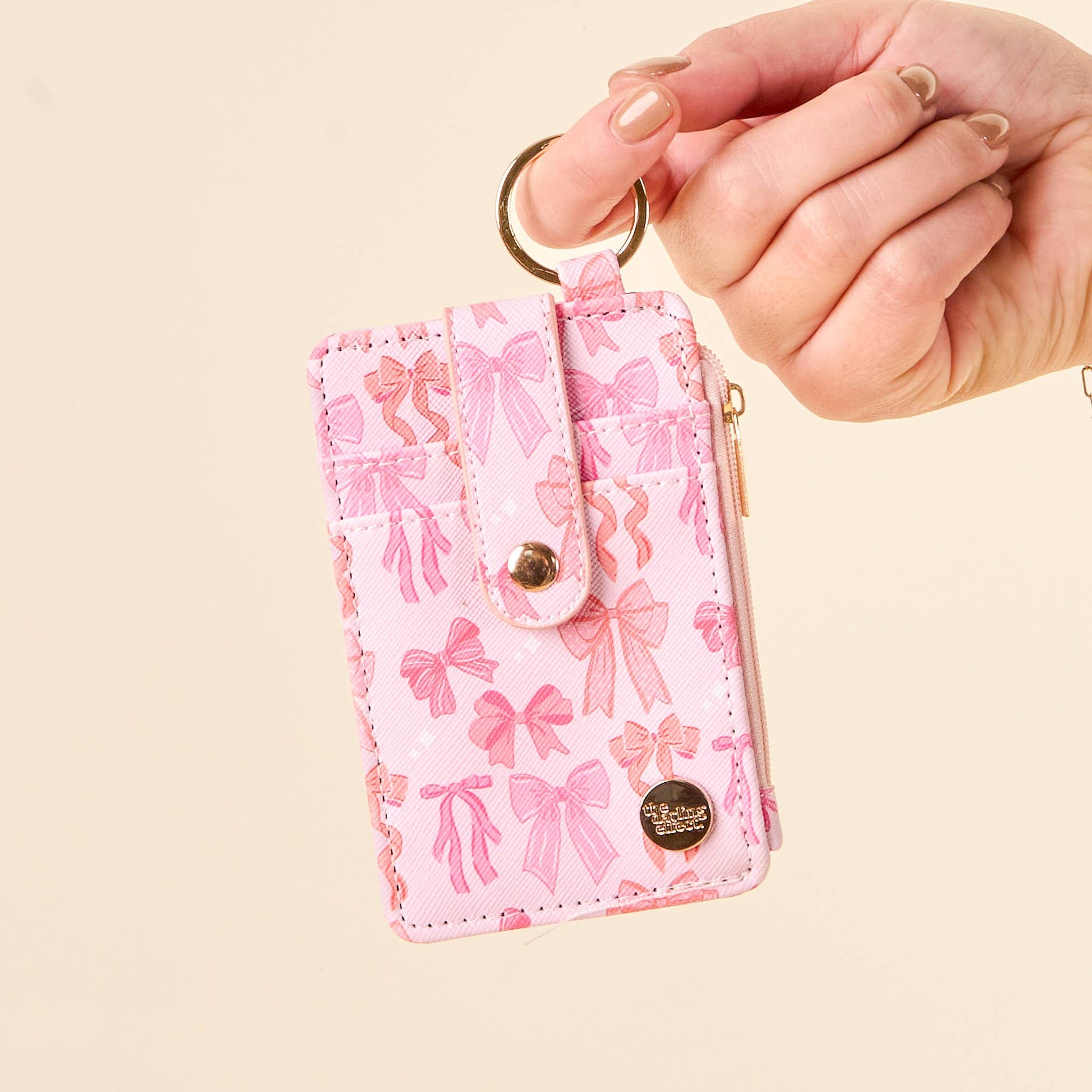 Keychain Wallet-Blushing Bows - Milly's Boutique