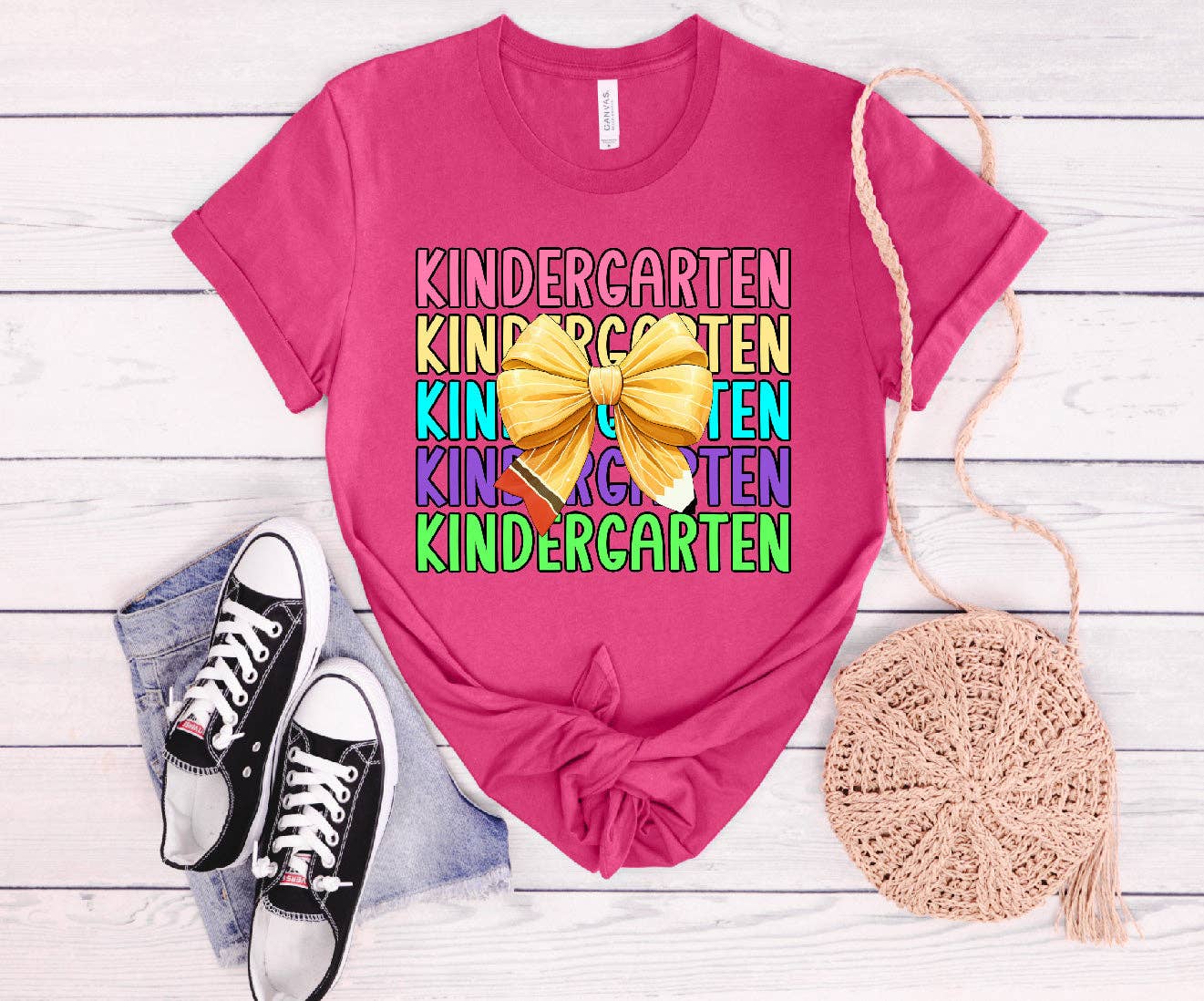 Kindergarten Bow Youth Tee - Milly's Boutique