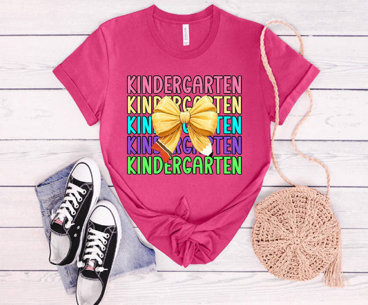 Kindergarten Bow Youth Tee - Milly's Boutique