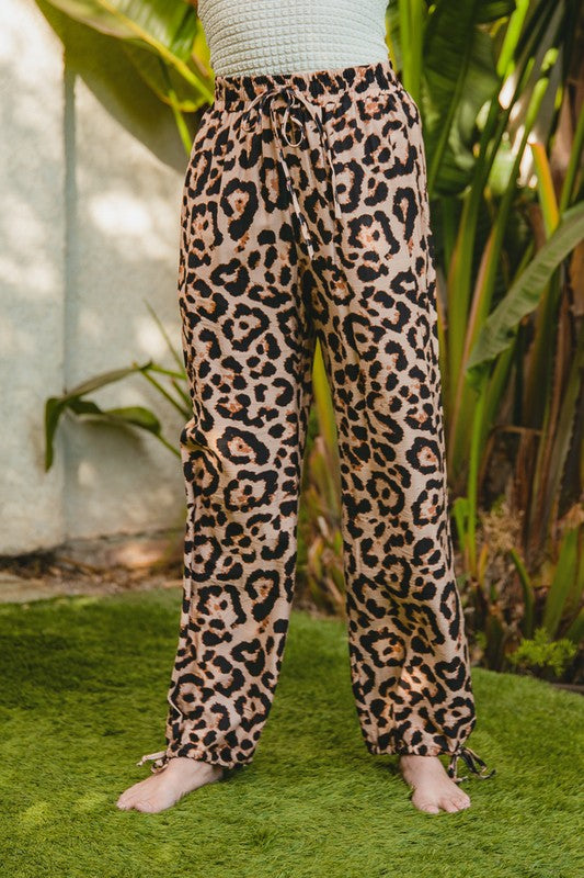 Leopard Drawstring Joggers - Milly's Boutique