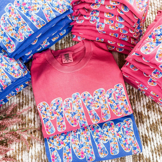 Mama Floral Comfort Color Tee - Milly's Boutique