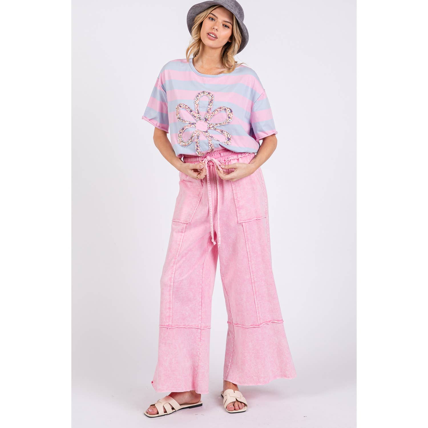Mineral Washed Terry Pants - Milly's Boutique