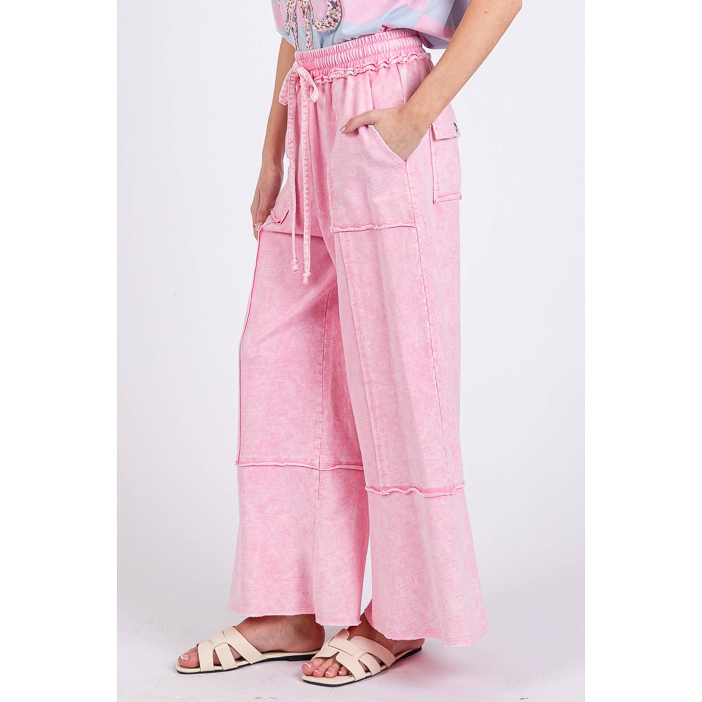 Mineral Washed Terry Pants - Milly's Boutique