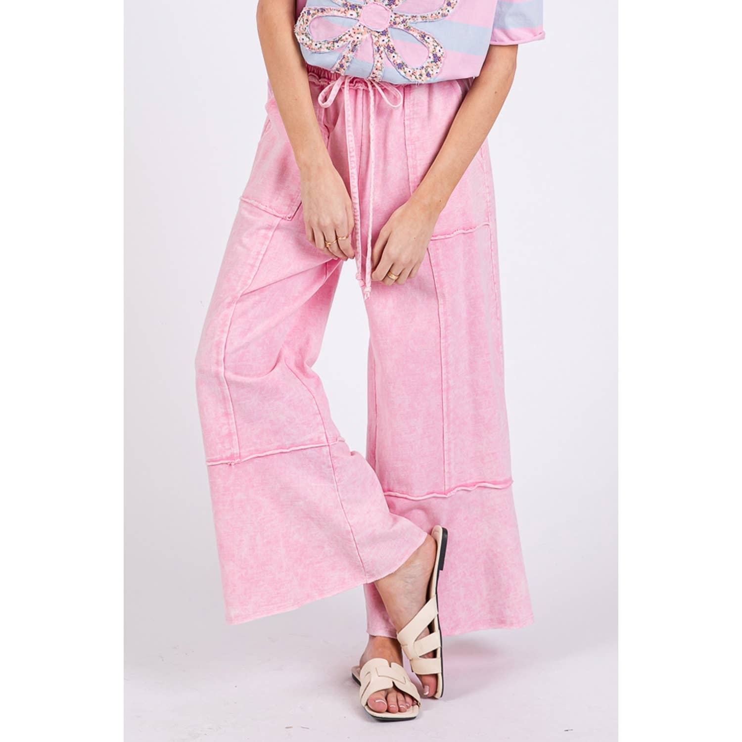 Mineral Washed Terry Pants - Milly's Boutique
