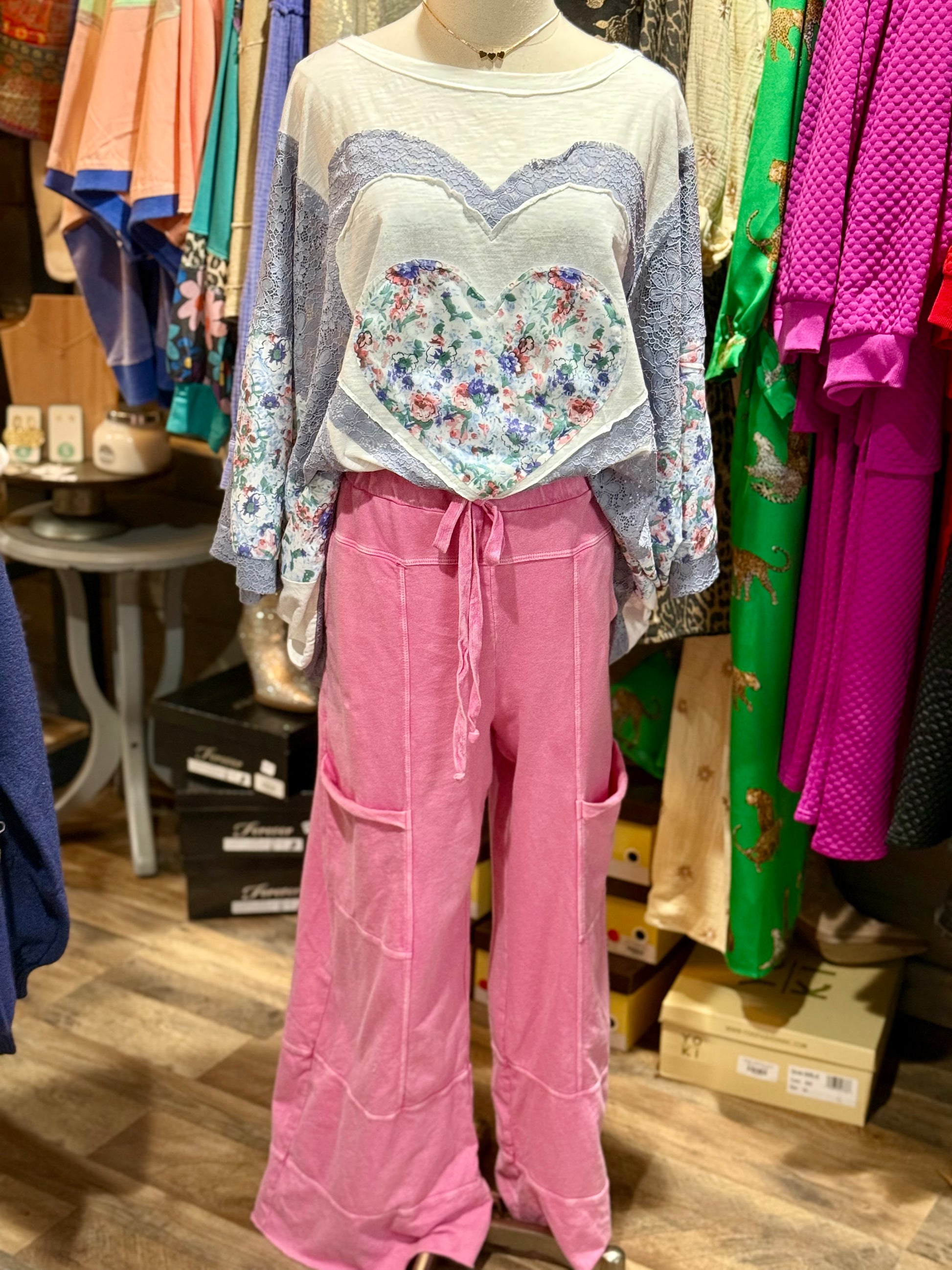 Mineral Washed Wide Leg Pant - Milly's Boutique