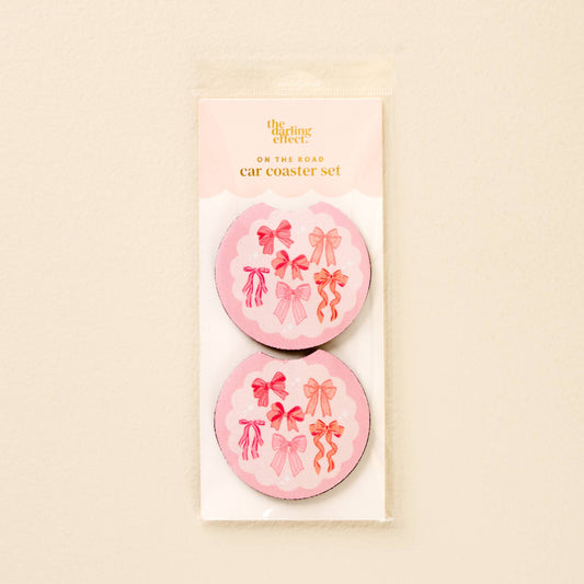On the Road Car Coaster Set-Blushing Bows - Milly's Boutique
