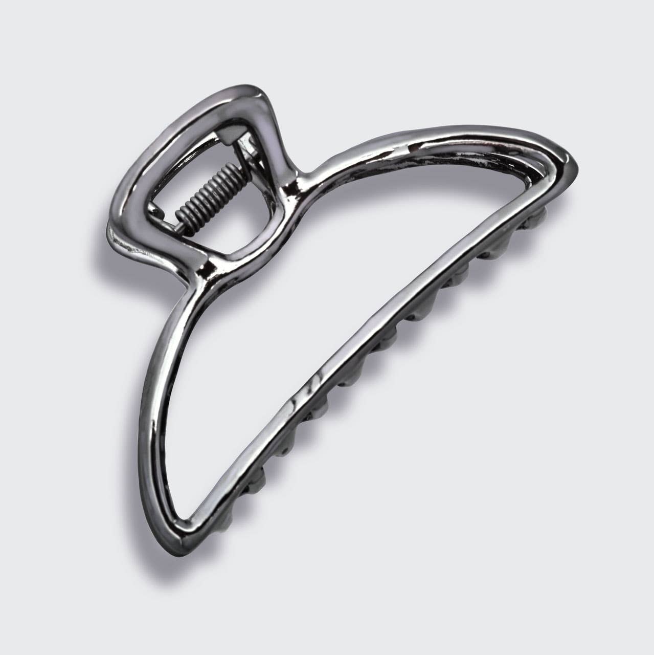 Open Shape Claw Clip - Hematite - Milly's Boutique