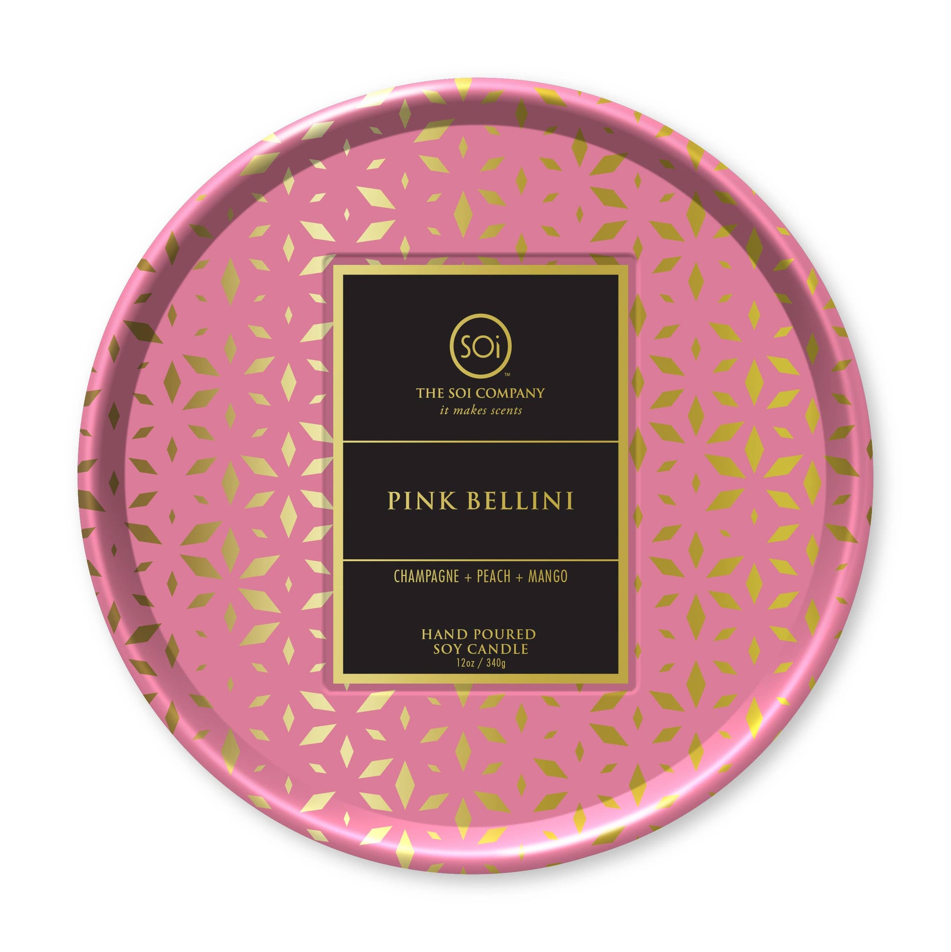 Pink Bellini 12oz Candle Tin - Milly's Boutique
