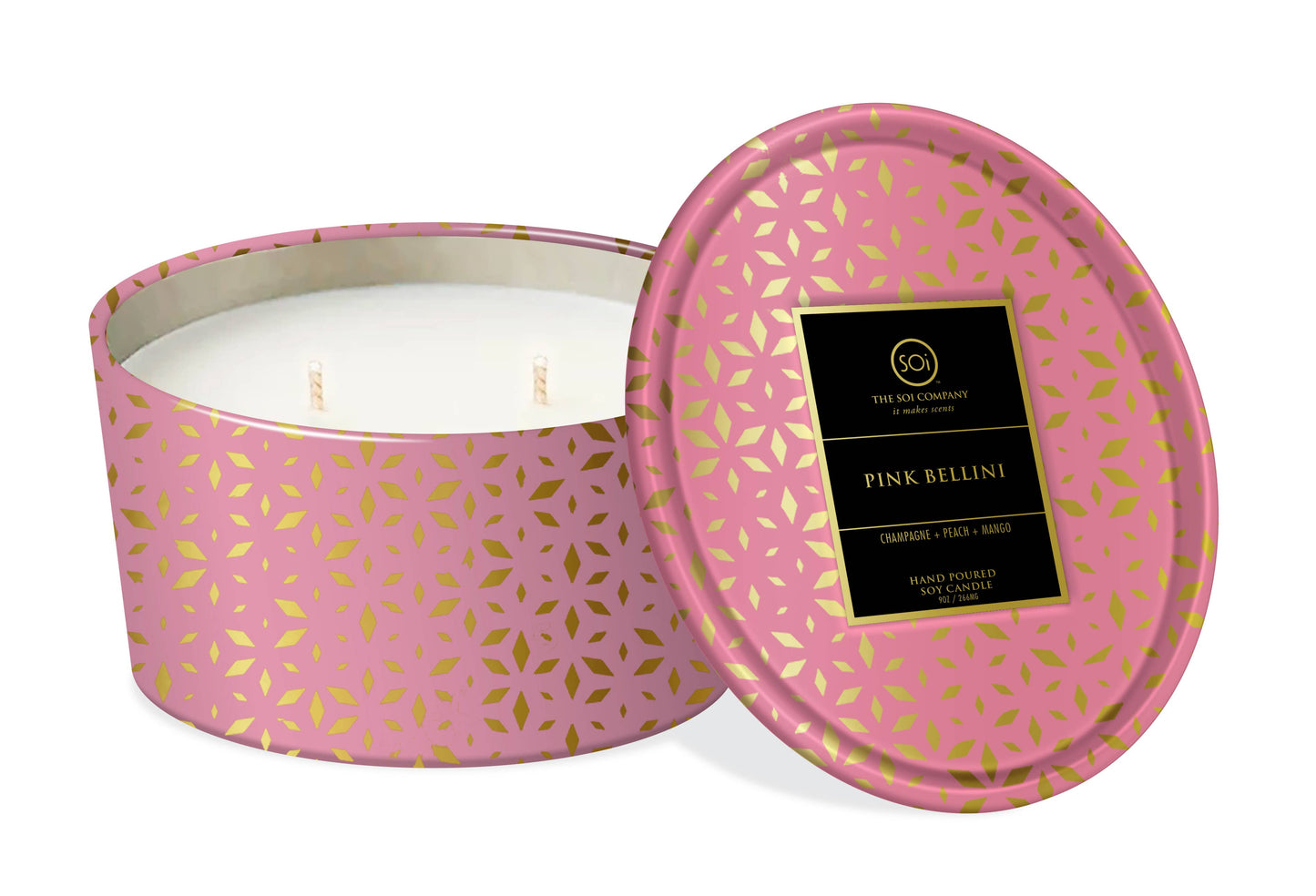 Pink Bellini 12oz Candle Tin - Milly's Boutique