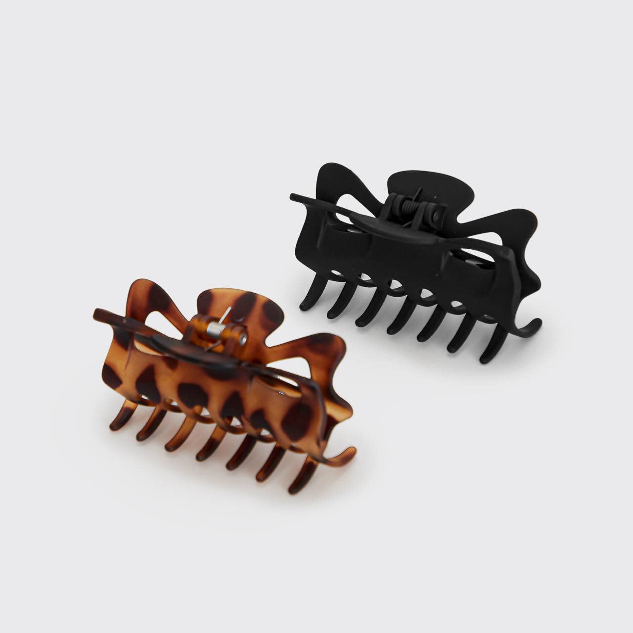 Recycled Plastic Large Claw Clip 2pc Set - Black & Tort - Milly's Boutique