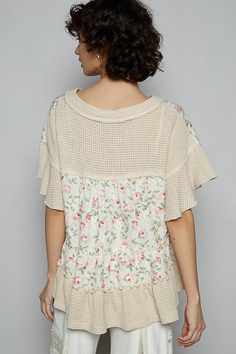 Sadie V-neck Ruffle Top - Milly's Boutique