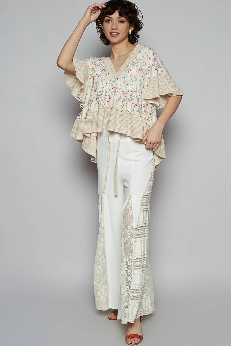 Sadie V-neck Ruffle Top - Milly's Boutique