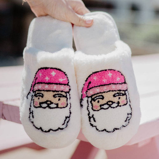 Santa Face Women's Slippers - Milly's Boutique